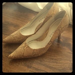 Rampage snakeskin heels
